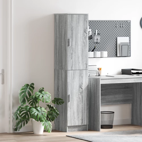 vidaXL Μπουφές Γκρι σονόμα MDF Μεσαίο Μπουφές Ορθογώνιος Σύγχρονος