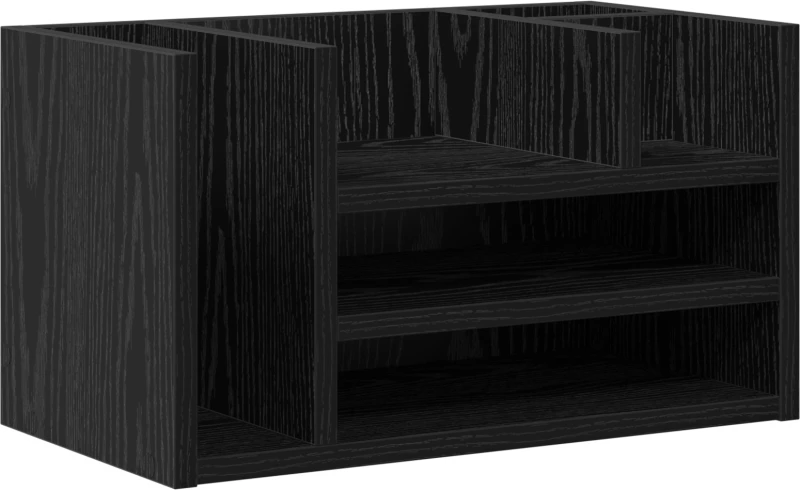 vidaXL Οργανωτής Γραφείου Μαύρης Δρυός 44.5x24x25 εκ. Ξυλεία