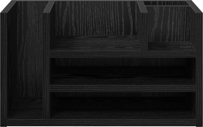 vidaXL Οργανωτής Γραφείου Μαύρης Δρυός 44.5x24x25 εκ. Ξυλεία