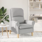 vidaXL Μοντέρνα Πολυθρόνα Cloud Grey Ύφασμα Πολυεστέρα Μεσαία
