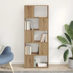 vidaXL Βιβλιοθήκη Δρυς Καλλιτέχνη Μοριοσανίδα 60 x 24 x 155 εκ.