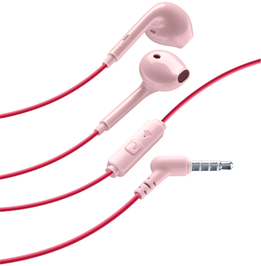 Cellular Line Handsfree Ακουστικά Style Color Με Βύσμα 3,5mm Ροζ