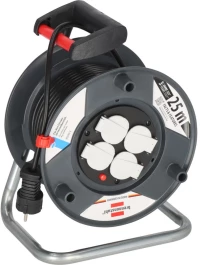 Brennenstuhl Garant E Μπαλαντέζα 4 Θέσεων με Καλώδιο 25m/ H05VV-F/ 3G1,5 Black (1215056) (BNN1215056)