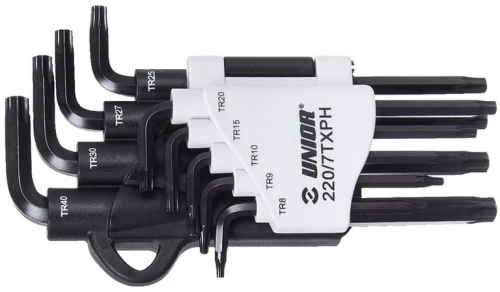 Unior 613089 Συλλογή Κλειδιών TORX (TX) σε Πλαστική Κρεμάστρα 220/7TXPH TX9 40