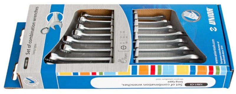 Unior 603709 Συλλογή Γερμανοπολύγωνων Μακριών 8-19mm 8ΤΜΧ