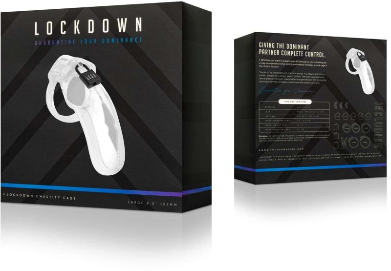 Chastity Cage Clear Large | Lockdown