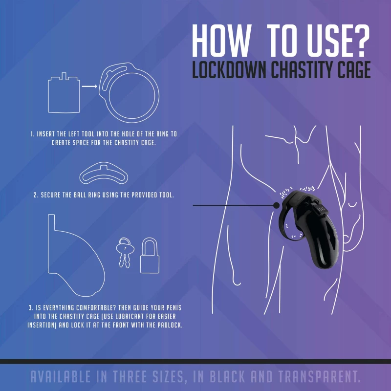Chastity Cage Clear Large | Lockdown
