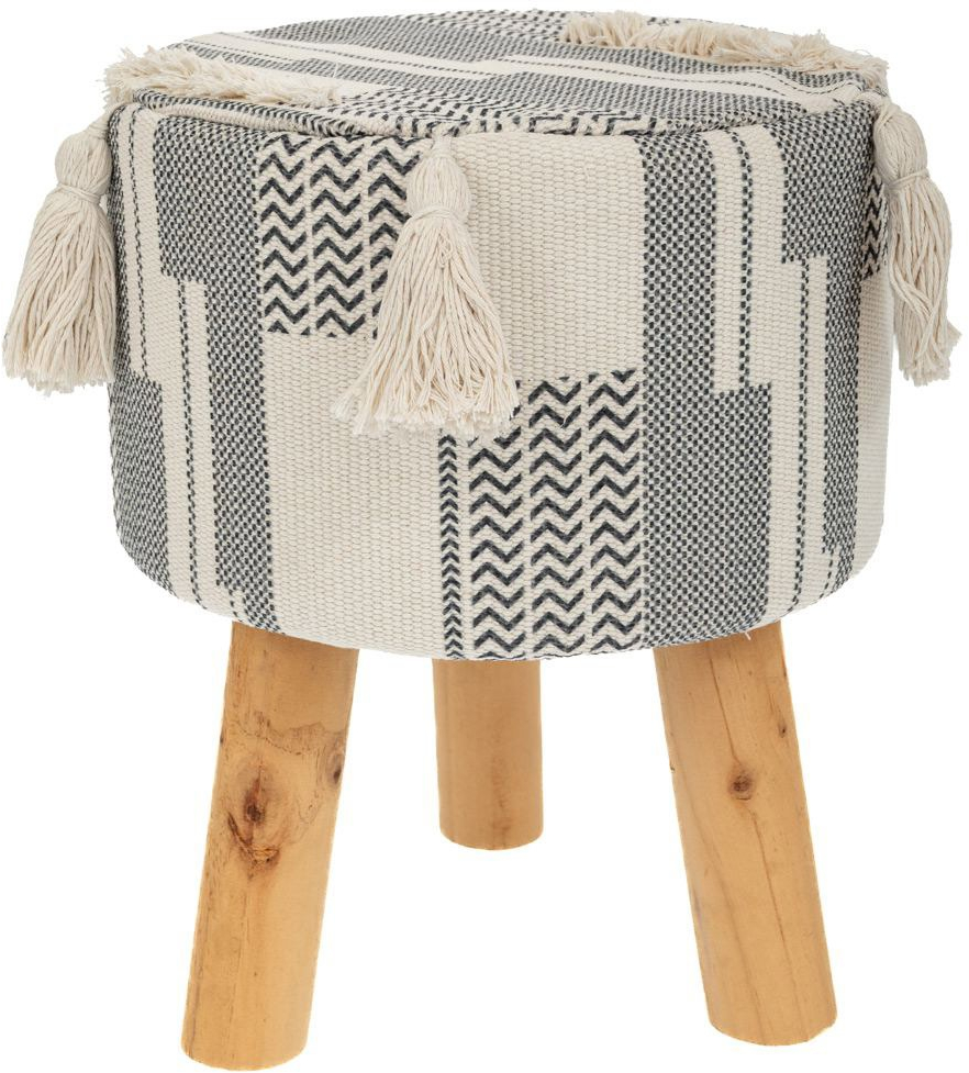 Σκαμπώ Υφασμάτινο 90220 28x36cm Natural-White