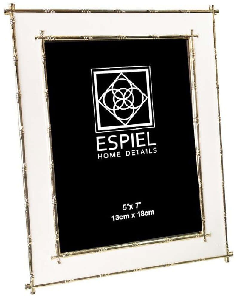 Κορνίζα FAM761 13x18cm White-Gold Espiel Αλουμίνιο