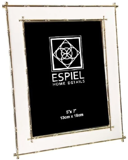 Κορνίζα FAM761 13x18cm White-Gold Espiel Αλουμίνιο