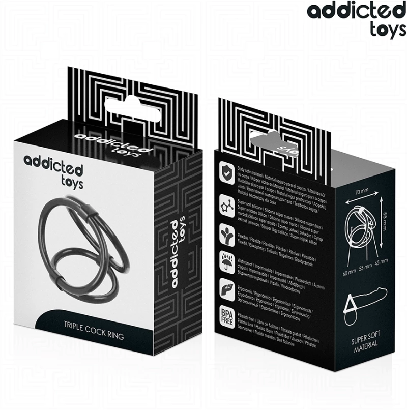 ADDICTED TOYS - TRIPLE PENIS RING