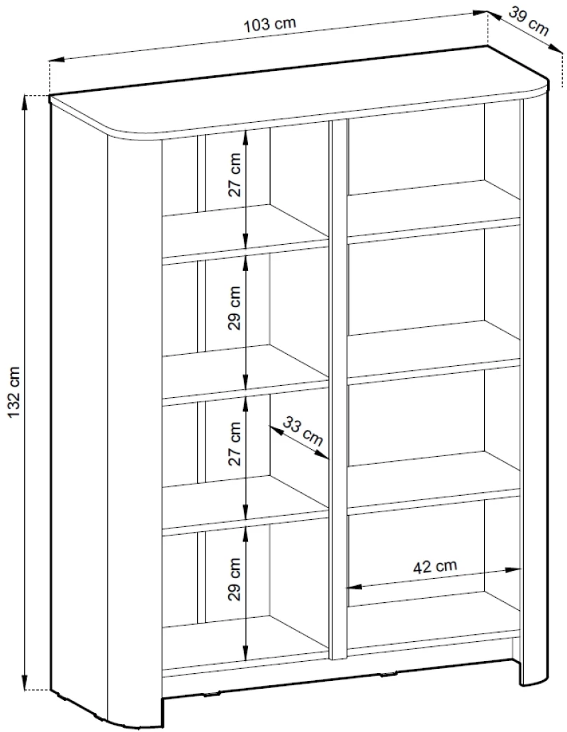 Μπουφές Bari Λευκό Kazmir  103x132x39cm