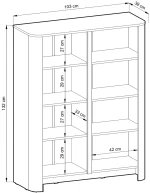 Μπουφές Bari Λευκό Kazmir  103x132x39cm