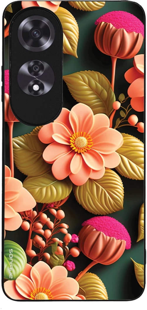 Θήκη Sonique 3D Flower Series για Oppo A60 Σομόν