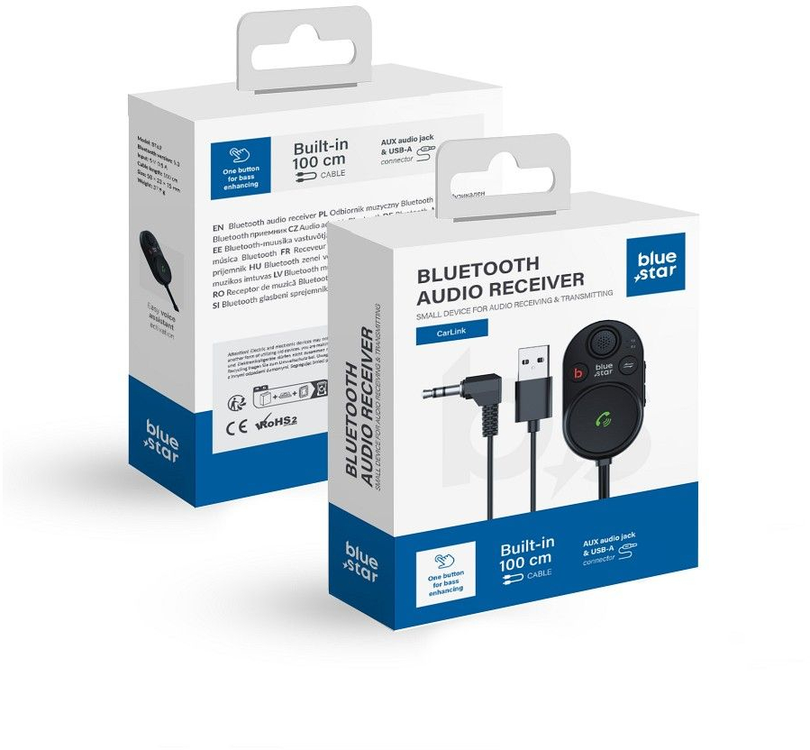 BLUE STAR transmitter FM bluetooth 2in1 CarLink BT62 black