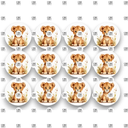 Βρώσιμα σχέδια Λιονταράκι - 12τμχ