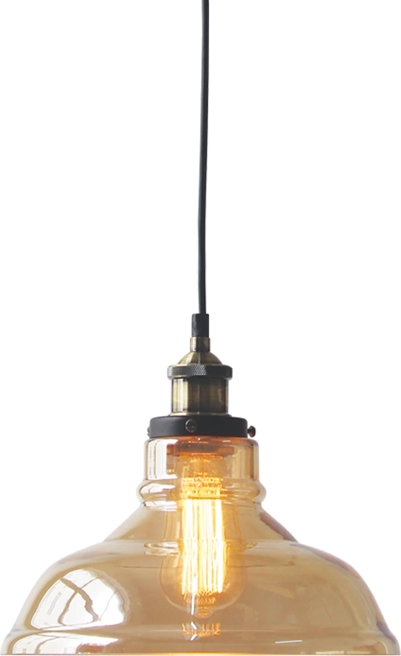 Φωτιστικό Κρεμαστο Aca KS1295PAM1BK SMYRNA Μελί (Amber)