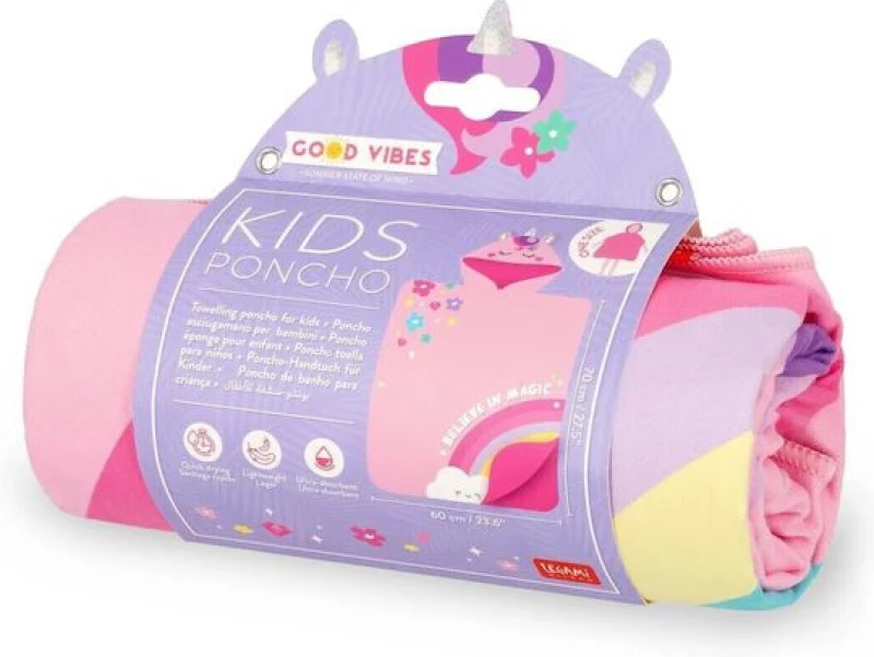 Legami® Πετσέτα Θαλασσης Beach Towelling Poncho Kids Unicorn