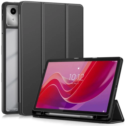 Acrylic Tri-Fold Smart Θήκη για Lenovo M11- Black OEM