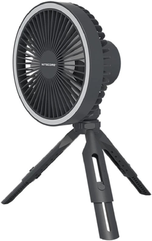 Nitecore NEF10 Multifunctional Electric Fan - Πολυχρηστικός Ανεμιστήρας 3 Επιπέδων με LED Φωτισμό & PowerBank με 1 x USB-A - 10W - 10.000mAh - Grey (6952506495436)