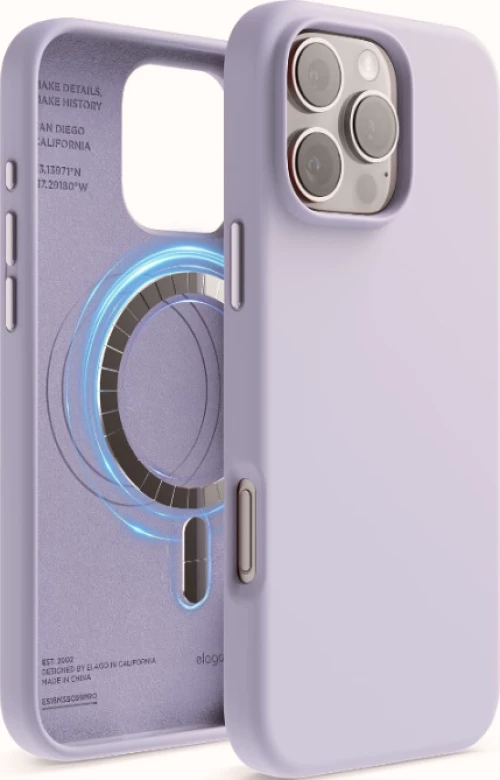 Θήκη Apple iPhone 16 Pro - Elago Magnetic Silicone Case Premium Σιλικόνης με MagSafe - Purple (ES16MSSC63PRO-PU)