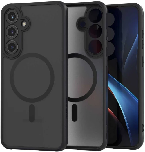 Θήκη Samsung Galaxy S25 Plus Spacecase Hybrid MagSafe Σκληρή Ημιδιάφανη με MagSafe - Black (5905719114732)