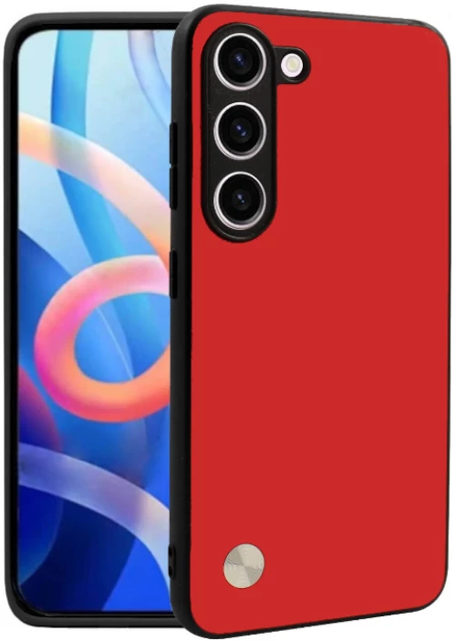 Θήκη Samsung Galaxy S23 Bodycell Vegan Cover Σκληρή - Red (5206015077166)