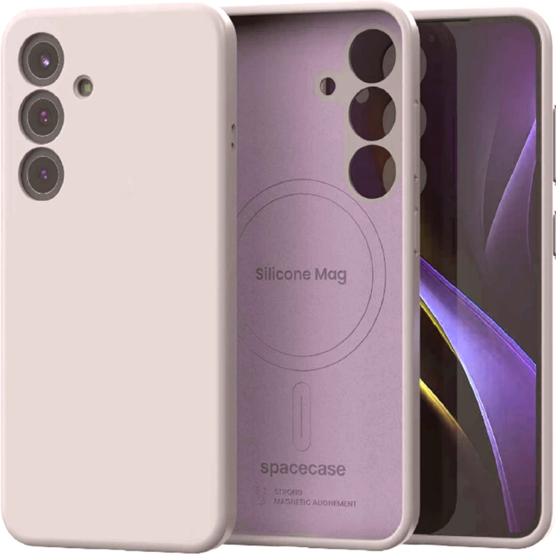 Θήκη Samsung Galaxy S25 Spacecase Silicone Magnetic Case Σιλικόνης με MagSafe - Light Purple (5905719114176)