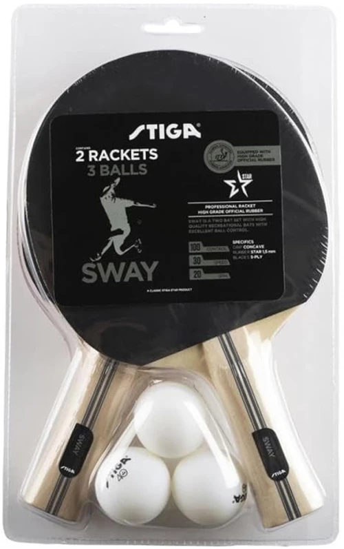 STIGA SWAY ΣΕΤ 2 ΡΑΚΕΤΕΣ ΠΙΝΓΚ-ΠΟΝΓΚ ΚΑΙ 3 ΜΠΑΛΕΣ (#1210-5518-01)