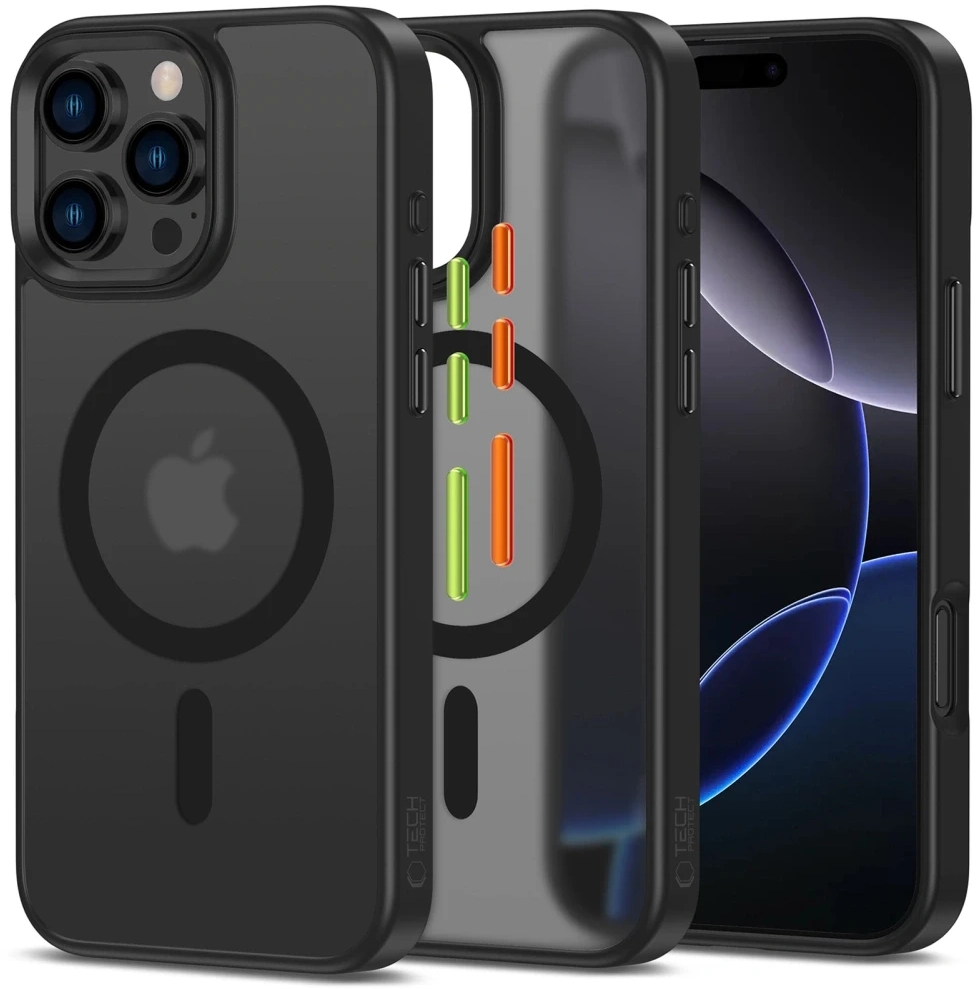 TECH-PROTECT MAGMAT XT 3-SET MAGSAFE IPHONE 16 PRO MAX MATTE BLACK