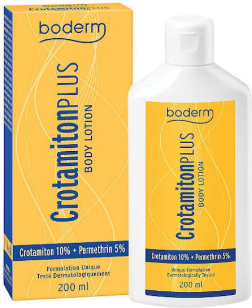 BODERM Crotamiton Plus Body Lotion, Γαλάκτωμα Σώματος Με Αντισηπτικούς Παράγοντες Εναντίον Της Ψώρας & Την Αντιμετώπιση Κνησμού 200ml