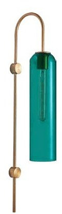 Απλίκα Φωτιστικό Τοίχου Γυαλί H70 Φ15 Eurolamp-144-56001-Πράσινο 144-56001
