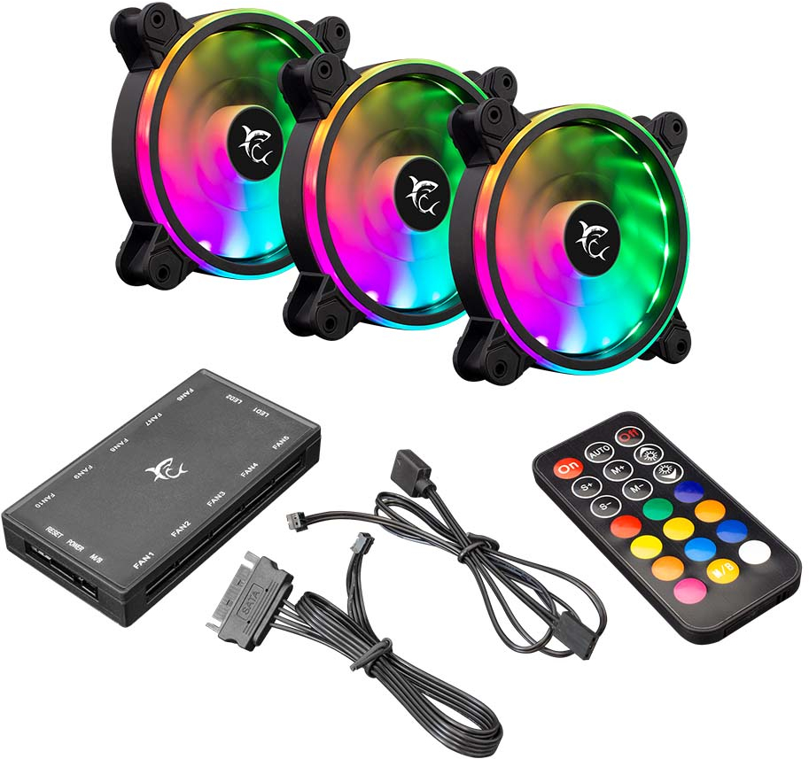 WHITE SHARK FAN GCF-S028-004 NEBULA-2 BLACK ARGB KIT