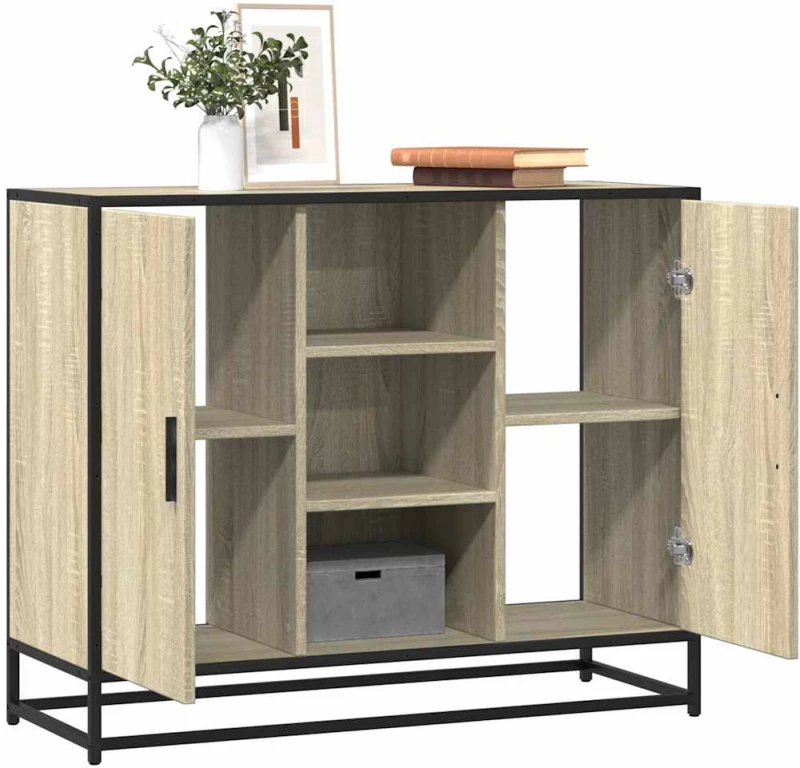 Sideboard Sonoma Oak 92x35x76 cm Κατασκευασμένο ξύλο Sonoma Δρυς 849015