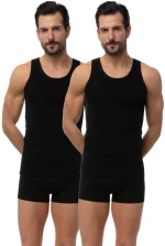 Minerva Sporties Αμάνικη Ανδρική Φανέλα 2Pack 12014-020 - ΜΑΥΡΟ
