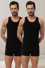 Minerva Sporties Αμάνικη Ανδρική Φανέλα 2Pack 12014-020 - ΜΑΥΡΟ