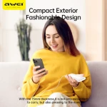 Awei P20K Power Bank 10000 mAh – Διπλός Φορτιστής USB‑A Μαύρο