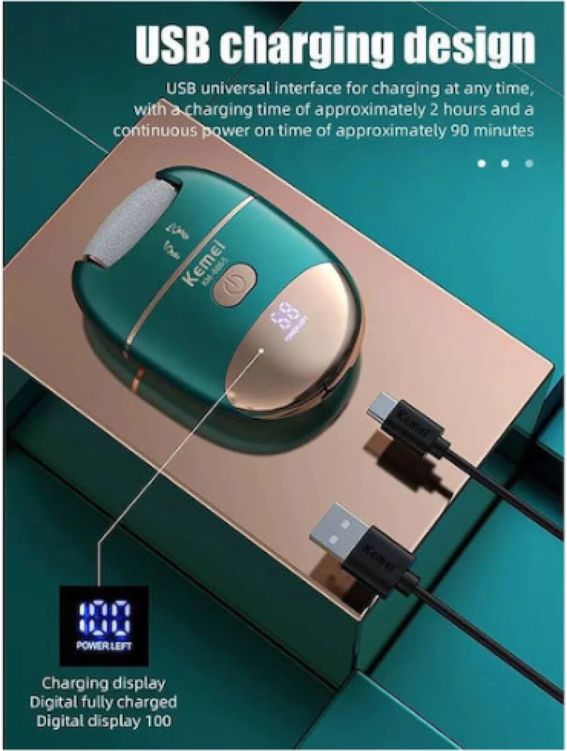 Kemei KM-8665 Ηλεκτρική Λίμα για Φτέρνες και Κάλους