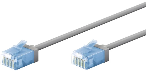 GOOBAY καλώδιο δικτύου 74228  CAT 6A U/UTP  slim  copper  500MHz  15m  γκρι