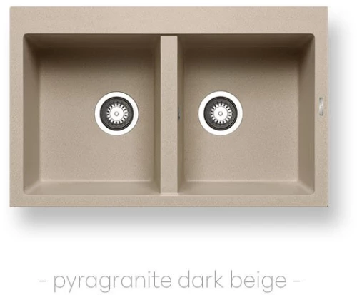 Pyramis Νεροχύτης Pyragranite Alazia (79x50) 2B Dark Beige