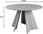511253 ΤΡΑΠΕΖΙ BIBBLE PAKOWORLD MDF ΣΕ ΚΑΡΥΔΙ ΑΠΟΧΡΩΣΗ Φ120X76ΕΚ