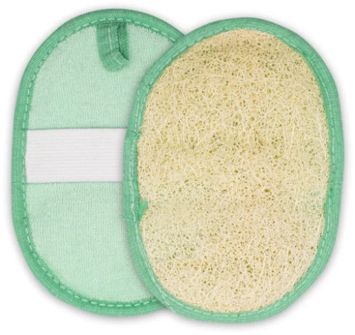 Νipavo Oval Loofah (1side loofah,1side cotton)