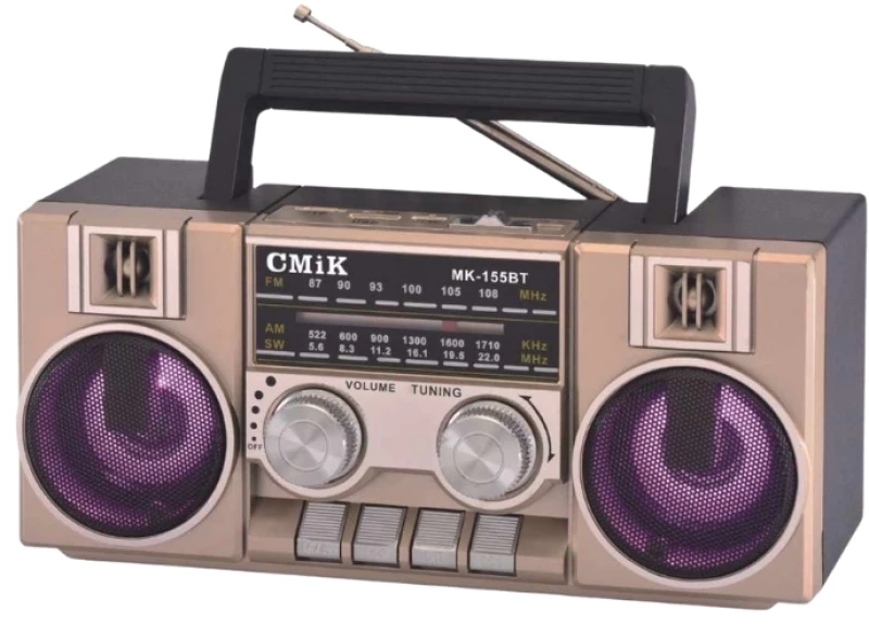 Επιτραπέζιο Ραδιόφωνο Retro 4 σε 1 - FM AM, Bluetooth, USB, Κάρτα μνήμης - CMiK MK-155BT
