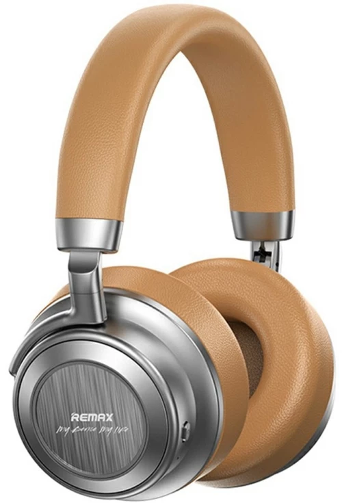 Ασύρματα Ακουστικά Bluetooth Over-Ear με Αυτονομία 70 Ώρες και Τεχνολογία Noise Cancelling - Remax RB-980HB Καφέ
