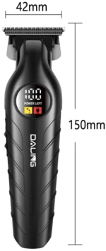 Επαναφορτιζόμενη Κουρευτική Μηχανή Clipper με LED Οθόνη DALING DL-1777 Μαύρο
