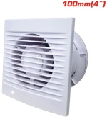 Επιτοίχιος Εξαεριστήρας Μπάνιου 4" 100mm 15W Πλαστικός 1431-04 Λευκός OEM