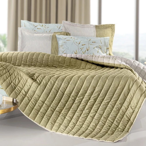 Κουβερλί Fleria Olive Guy Laroche Υπέρδιπλo 220x240cm 100% Microsuede