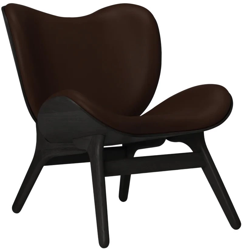 Πολυθρόνα A Conversation Piece Hope Leather 5102C5501-11 70x83x83cm Black Oak Brown