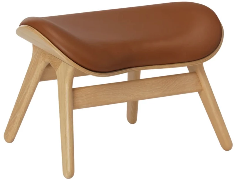 Σκαμπό ACP Ottoman Umage Leather 5573C5573-10 63x50x43cm Oak Cognac