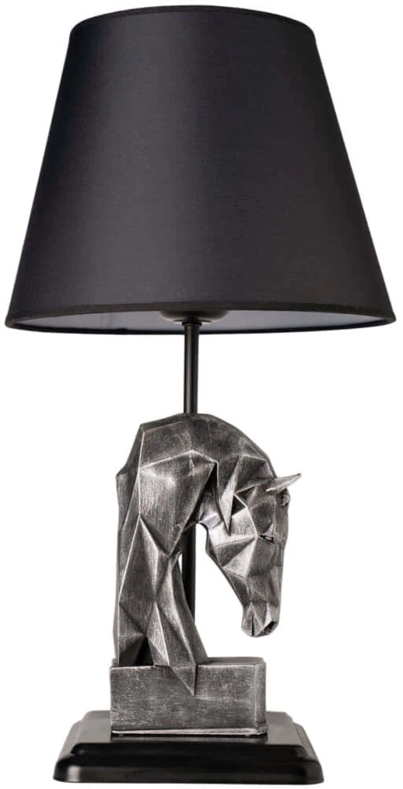 Φωτιστικό Επιτραπέζιο 687HMY1514 Φ24x50cm E27 40W Silver-Black Opviq